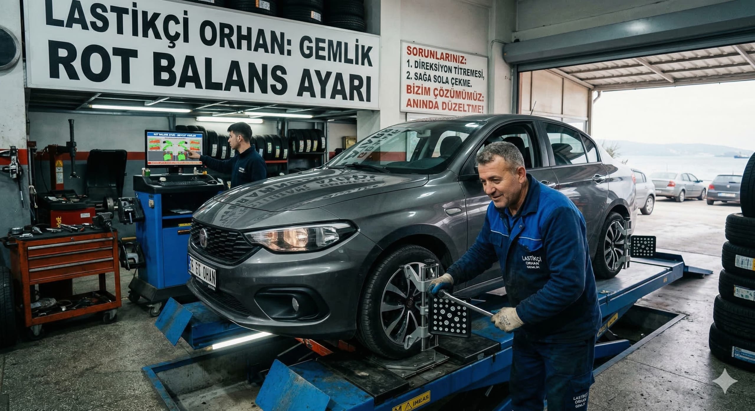 GEMLİK ROT BALANS AYARI DİREKSİYON TİTREMESİ VE SAĞA SOLA ÇEKME SORUNUNA ANINDA ÇÖZÜM LASTİKÇİ ORHAN