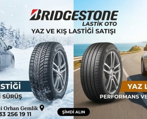 Gemlik’te Bridgestone yaz ve kış lastiği satışı görseli, araç ve lastik karşılaştırması