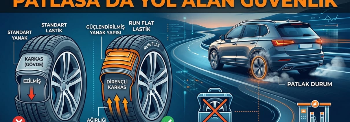 Run Flat Lastik Teknolojisi Patlasa da Yol Alan Güvenlik